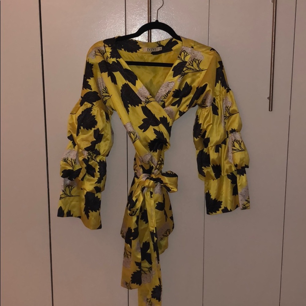 Yellow Oriental pattern romper